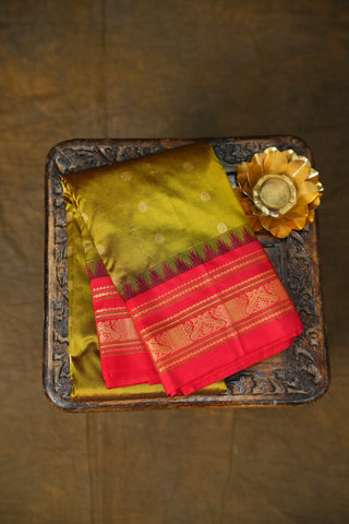 KANCHIPURAM PURE SILK SMALL BORDER SAREE