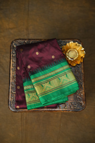 KANCHIPURAM PURE SILK SMALL BORDER SAREE
