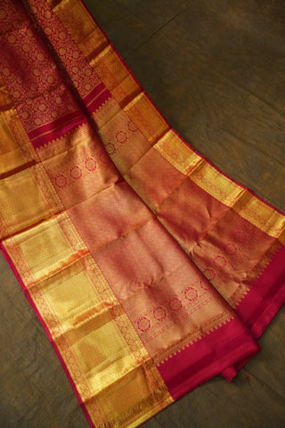 KANCHIPURAM PURE SILK BROCADE HANDLOOM SAREE