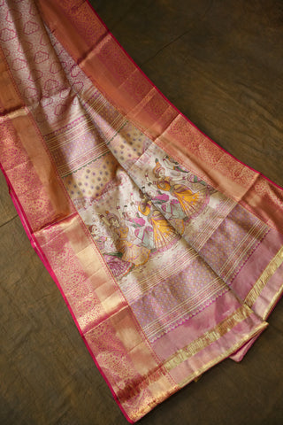 KANCHIPURAM PURE SILK TISSUE BROCADE SAREE