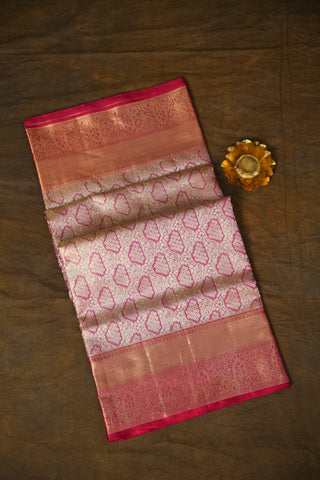 KANCHIPURAM PURE SILK TISSUE BROCADE SAREE