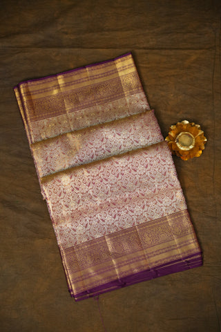 KANCHIPURAM PURE SILK TISSUE BROCADE SAREE
