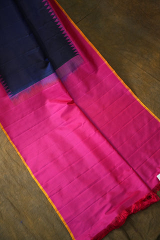 GADWAL PURE SILK PLAIN HANDLOOM SAREE