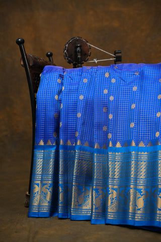 GADWAL PURE SILK CHECKS HANDLOOM SAREE