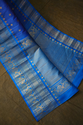 GADWAL PURE SILK CHECKS HANDLOOM SAREE