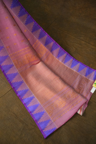 GADWAL PURE SILK TEMPLE BORDER HANDLOOM SAREE