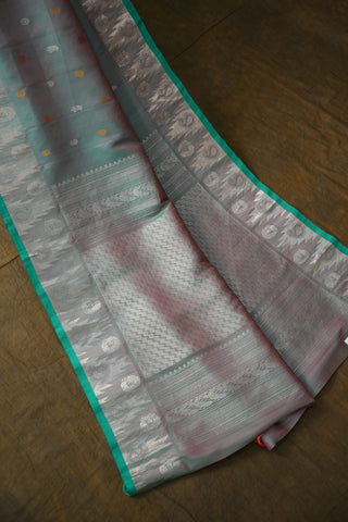 GADWAL PURE SILK TEMPLE BORDER HANDLOOM SAREE